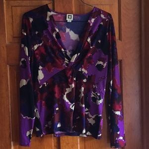 Anne Klein twisted front top